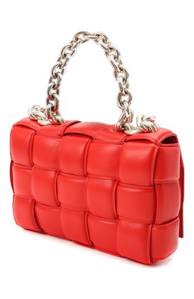 Женская сумка chain cassette BOTTEGA VENETA красного цвета по цене 271500 руб., арт. 631421/VBWZ0 | Фото 3 Женская сумка chain cassette BOTTEGA VENETA красного цвета, арт. 631421/VBWZ0 | Фото 3