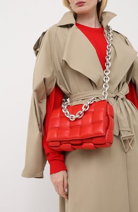 Женская сумка chain cassette BOTTEGA VENETA красного цвета по цене 271500 руб., арт. 631421/VBWZ0 | Фото 5 Женская сумка chain cassette BOTTEGA VENETA красного цвета, арт. 631421/VBWZ0 | Фото 5