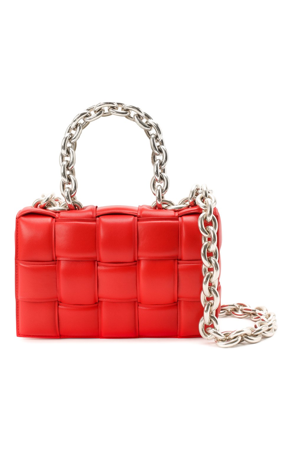 Женская сумка chain cassette BOTTEGA VENETA красного цвета по цене 271500 руб., арт. 631421/VBWZ0 | Фото 6 Женская сумка chain cassette BOTTEGA VENETA красного цвета, арт. 631421/VBWZ0 | Фото 6