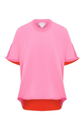 Женская футболка BOTTEGA VENETA розового цвета по цене 76750 руб., арт. 629983/VKWC0 | Фото 1 Женская футболка BOTTEGA VENETA розового цвета, арт. 629983/VKWC0 | Фото 1