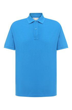 Мужское хлопковое поло BOTTEGA VENETA синего цвета по цене 38000 руб., арт. 631006/V01G0 | Фото 1 Мужское хлопковое поло BOTTEGA VENETA синего цвета, арт. 631006/V01G0 | Фото 1