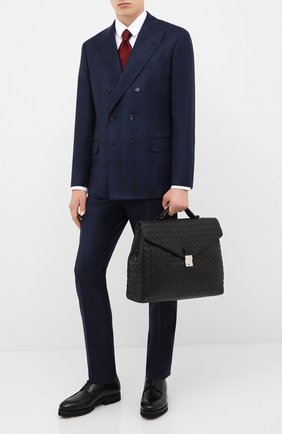 Мужской кожаный портфель BOTTEGA VENETA черного цвета по цене 255500 руб., арт. 630239/VCRL2 | Фото 2 Мужской кожаный портфель BOTTEGA VENETA черного цвета, арт. 630239/VCRL2 | Фото 2