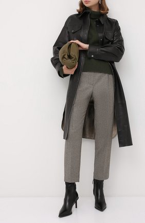 Женские шерстяные брюки BRUNELLO CUCINELLI коричневого цвета по цене 96250 руб., арт. MG454P7445 | Фото 2 Женские шерстяные брюки BRUNELLO CUCINELLI коричневого цвета, арт. MG454P7445 | Фото 2