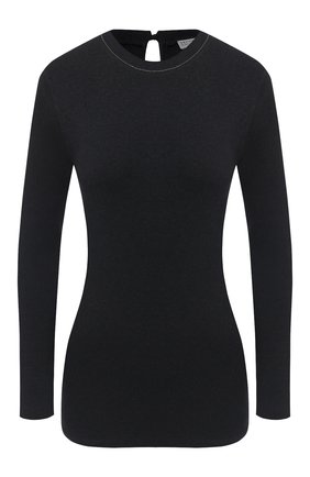 Женская хлопковый лонгслив BRUNELLO CUCINELLI темно-серого цвета по цене 43800 руб., арт. M0TC8BJ300 | Фото 1 Женская хлопковый лонгслив BRUNELLO CUCINELLI темно-серого цвета, арт. M0TC8BJ300 | Фото 1