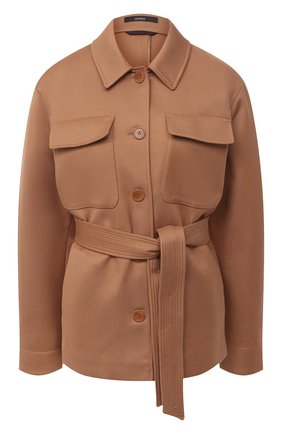 Женский хлопковый жакет WINDSOR коричневого цвета по цене 46800 руб., арт. 52 DJ409 10007543 | Фото 1 Женский хлопковый жакет WINDSOR коричневого цвета, арт. 52 DJ409 10007543 | Фото 1