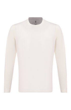 Мужская хлопковый лонгслив BRUNELLO CUCINELLI белого цвета по цене 29300 руб., арт. M0T617433 | Фото 1 Мужская хлопковый лонгслив BRUNELLO CUCINELLI белого цвета, арт. M0T617433 | Фото 1
