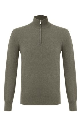 Мужской кашемировый джемпер BRUNELLO CUCINELLI хаки цвета по цене 74900 руб., арт. M2200124 | Фото 1 Мужской кашемировый джемпер BRUNELLO CUCINELLI хаки цвета, арт. M2200124 | Фото 1