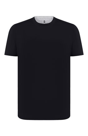Мужская хлопковая футболка BRUNELLO CUCINELLI черного цвета, арт. M0T617423 | Фото 1 (Материал внешний: Хлопок; Рукава: Короткие; Длина (для топов): Стандартные; Мужское Кросс-КТ: Футболка-одежда; Принт: Без принта; Стили: Кэжуэл)
