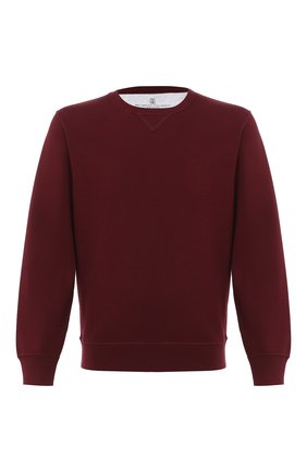 Мужской хлопковый свитшот BRUNELLO CUCINELLI бордового цвета по цене 37400 руб., арт. M0T353511 | Фото 1 Мужской хлопковый свитшот BRUNELLO CUCINELLI бордового цвета, арт. M0T353511 | Фото 1