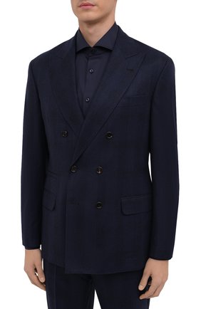 Мужской шерстяной костюм BRUNELLO CUCINELLI темно-синего цвета по цене 271500 руб., арт. MN4167BPZA | Фото 2 Мужской шерстяной костюм BRUNELLO CUCINELLI темно-синего цвета, арт. MN4167BPZA | Фото 2
