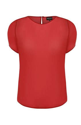 Женский топ из шелка и хлопка GIORGIO ARMANI красного цвета по цене 75900 руб., арт. 0SHCCZ12/TZ492 | Фото 1 Женский топ из шелка и хлопка GIORGIO ARMANI красного цвета, арт. 0SHCCZ12/TZ492 | Фото 1