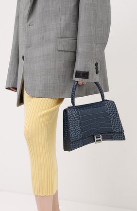 Женская сумка hourglass BALENCIAGA синего цвета по цене 122500 руб., арт. 619668/1LR6Y | Фото 2 Женская сумка hourglass BALENCIAGA синего цвета, арт. 619668/1LR6Y | Фото 2
