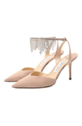 Женская замшевые туфли birtie 85 JIMMY CHOO розового цвета по цене 84100 руб., арт. BIRTIE 85/DRS | Фото 1 Женская замшевые туфли birtie 85 JIMMY CHOO розового цвета, арт. BIRTIE 85/DRS | Фото 1
