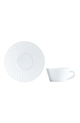 Кофейная чашка с блюдцем twist BERNARDAUD белого цвета по цене 8240 руб., арт. 1836/79 | Фото 1 Кофейная чашка с блюдцем twist BERNARDAUD белого цвета, арт. 1836/79 | Фото 1