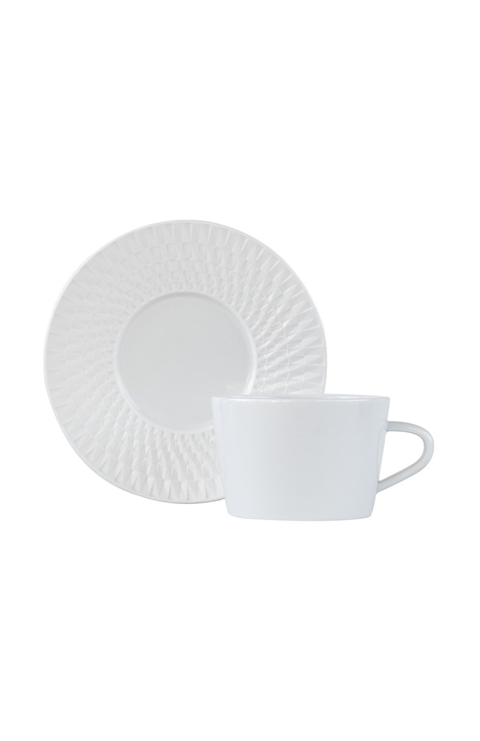 Мужского чайная чашка с блюдцем twist blanc BERNARDAUD белого цвета, арт. 1836/89 | Фото 1