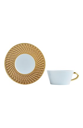 Мужская чайная чашка с блюдцем twist or BERNARDAUD золотого цвета по цене 17500 руб., арт. 1849/89 | Фото 1 Мужская чайная чашка с блюдцем twist or BERNARDAUD золотого цвета, арт. 1849/89 | Фото 1