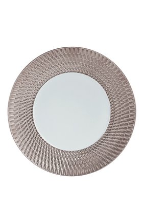 Обеденная тарелка twist platine BERNARDAUD серебряного цвета, арт. 1851/21259 | Фото 1 (Ограничения доставки: fragile-2)