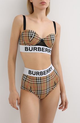 Женский бра с плотной чашкой BURBERRY черно-белого цвета по цене 32500 руб., арт. 8026430 | Фото 2 Женский бра с плотной чашкой BURBERRY черно-белого цвета, арт. 8026430 | Фото 2