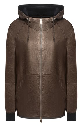 Женская кожаная куртка BRUNELLO CUCINELLI коричневого цвета по цене 453000 руб., арт. MPPELSV506 | Фото 1 Женская кожаная куртка BRUNELLO CUCINELLI коричневого цвета, арт. MPPELSV506 | Фото 1