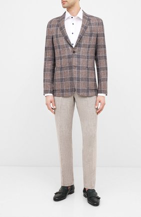 Мужские кожаные лоферы SANTONI зеленого цвета по цене 115000 руб., арт. MCNC16848SA3SNEBV48/AMIS | Фото 2 Мужские кожаные лоферы SANTONI зеленого цвета, арт. MCNC16848SA3SNEBV48/AMIS | Фото 2