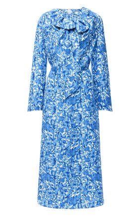Женское шелковое платье VALENTINO голубого цвета по цене 238500 руб., арт. UB3VAT555L7 | Фото 1 Женское шелковое платье VALENTINO голубого цвета, арт. UB3VAT555L7 | Фото 1