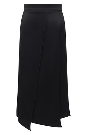 Женская шелковая юбка BRUNELLO CUCINELLI черного цвета, арт. MP142G2957 | Фото 1 (Материал внешний: Шелк; Женское Кросс-КТ: Юбка-одежда; Длина Ж (юбки, платья, шорты): Миди)