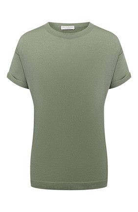 Женская топ BRUNELLO CUCINELLI зеленого цвета по цене 62500 руб., арт. M41810000P | Фото 1 Женская топ BRUNELLO CUCINELLI зеленого цвета, арт. M41810000P | Фото 1