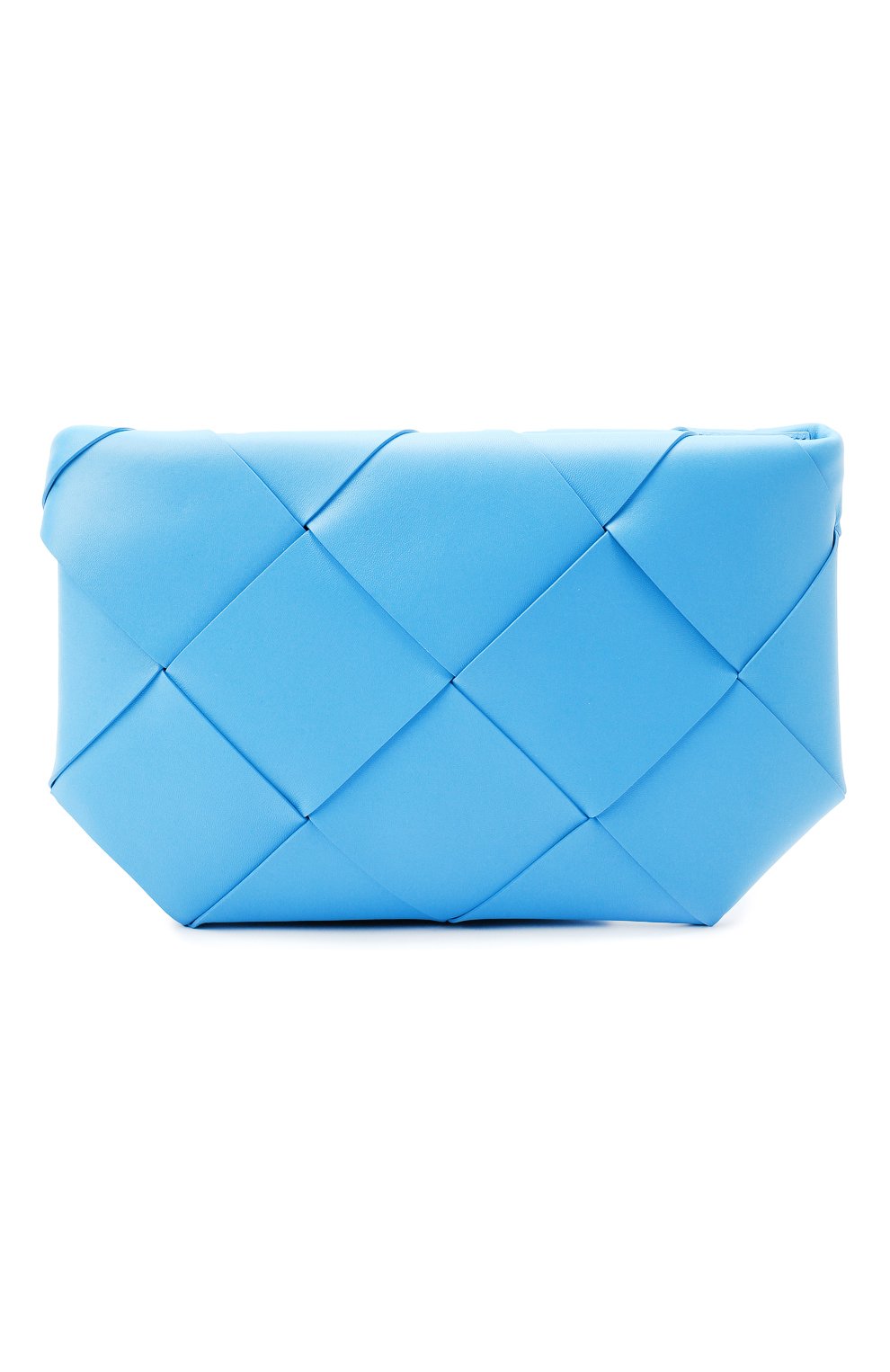 Женская кожаная косметичка BOTTEGA VENETA синего цвета, арт. 577771/VMAY4 | Фото 1 (Материал: Кожа)