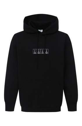 Мужской хлопковое худи VETEMENTS черного цвета по цене 61750 руб., арт. UAH21TR534 1605/M | Фото 1 Мужской хлопковое худи VETEMENTS черного цвета, арт. UAH21TR534 1605/M | Фото 1
