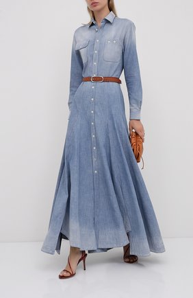 Женское джинсовое платье RALPH LAUREN голубого цвета по цене 344000 руб., арт. 290799301 | Фото 2 Женское джинсовое платье RALPH LAUREN голубого цвета, арт. 290799301 | Фото 2 (Рукава: Длинные; Материал внешний: Хлопок; Женское Кросс-КТ: Платье-одежда, платье-рубашка; Случай: Повседневный; Кросс-КТ: Деним; Длина Ж (юбки, платья, шорты): Макси; Стили: Кэжуэл)