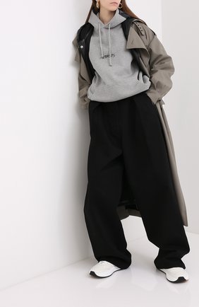 Женская хлопковое худи VETEMENTS серого цвета по цене 52250 руб., арт. UAH21TR630 1601/W | Фото 2 Женская хлопковое худи VETEMENTS серого цвета, арт. UAH21TR630 1601/W | Фото 2