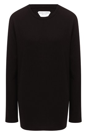 Женская хлопковый лонгслив BOTTEGA VENETA темно-коричневого цвета по цене 28250 руб., арт. 636866/VF1U0 | Фото 1 Женская хлопковый лонгслив BOTTEGA VENETA темно-коричневого цвета, арт. 636866/VF1U0 | Фото 1