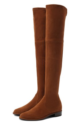 Женские замшевые ботфорты STUART WEITZMAN коричневого цвета по цене 69950 руб., арт. S2167 | Фото 1 Женские замшевые ботфорты STUART WEITZMAN коричневого цвета, арт. S2167 | Фото 1