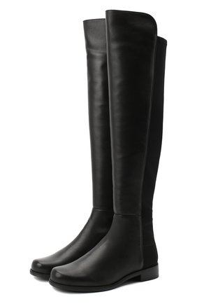 Женские комбинированные ботфорты STUART WEITZMAN черного цвета по цене 62400 руб., арт. S3999 | Фото 1 Женские комбинированные ботфорты STUART WEITZMAN черного цвета, арт. S3999 | Фото 1