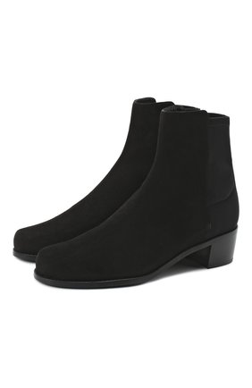 Женские замшевые ботинки STUART WEITZMAN черного цвета по цене 47850 руб., арт. S4468 | Фото 1 Женские замшевые ботинки STUART WEITZMAN черного цвета, арт. S4468 | Фото 1