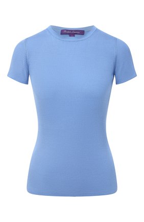 Женская шелковая футболка RALPH LAUREN синего цвета по цене 53250 руб., арт. 290710199 | Фото 1 Женская шелковая футболка RALPH LAUREN синего цвета, арт. 290710199 | Фото 1