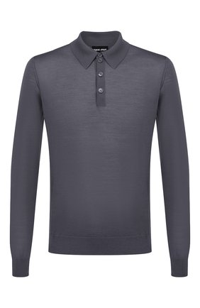 Мужское шерстяное поло GIORGIO ARMANI темно-серого цвета по цене 58100 руб., арт. 8NSF03/SM01Z | Фото 1 Мужское шерстяное поло GIORGIO ARMANI темно-серого цвета, арт. 8NSF03/SM01Z | Фото 1