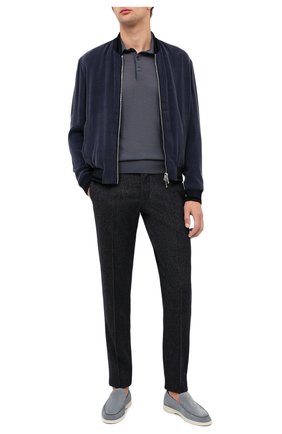 Мужское шерстяное поло GIORGIO ARMANI темно-серого цвета по цене 58100 руб., арт. 8NSF03/SM01Z | Фото 2 Мужское шерстяное поло GIORGIO ARMANI темно-серого цвета, арт. 8NSF03/SM01Z | Фото 2