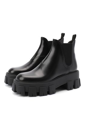 Женские кожаные челси PRADA черного цвета по цене 59000 руб., арт. 1T725L-B4L-F0002-55 | Фото 1 Женские кожаные челси PRADA черного цвета, арт. 1T725L-B4L-F0002-55 | Фото 1