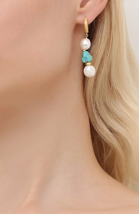 Женские серьги beach cocktail ANNI LU разноцветного цвета по цене 15200 руб., арт. 201-30-31 | Фото 2 Женские серьги beach cocktail ANNI LU разноцветного цвета, арт. 201-30-31 | Фото 2