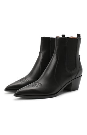 Женские кожаные ботинки GIANVITO ROSSI черного цвета по цене 69950 руб., арт. G70343.45CU0.CLNNER0 | Фото 1 Женские кожаные ботинки GIANVITO ROSSI черного цвета, арт. G70343.45CU0.CLNNER0 | Фото 1