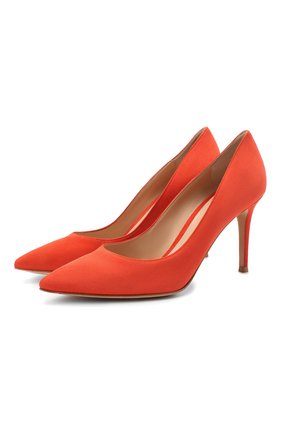 Женские замшевые туфли gianvito 85 GIANVITO ROSSI оранжевого цвета по цене 53900 руб., арт. G24580.85RIC.CAMCHAY | Фото 1 Женские замшевые туфли gianvito 85 GIANVITO ROSSI оранжевого цвета, арт. G24580.85RIC.CAMCHAY | Фото 1