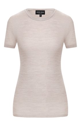 Женская топ из шерсти и шелка GIORGIO ARMANI бежевого цвета по цене 48300 руб., арт. 6HAM09/AM38Z | Фото 1 Женская топ из шерсти и шелка GIORGIO ARMANI бежевого цвета, арт. 6HAM09/AM38Z | Фото 1