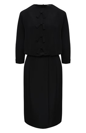 Женское шелковое платье GIORGIO ARMANI черного цвета по цене 224000 руб., арт. 0WHVA061/T01UW | Фото 1 Женское шелковое платье GIORGIO ARMANI черного цвета, арт. 0WHVA061/T01UW | Фото 1