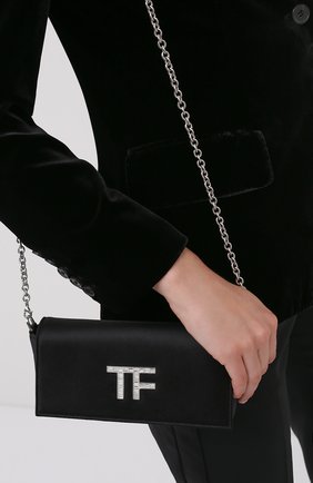 Женский клатч tf evening TOM FORD черного цвета по цене 96200 руб., арт. L1369P-TSA001 | Фото 2 Женский клатч tf evening TOM FORD черного цвета, арт. L1369P-TSA001 | Фото 2