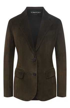 Женский замшевый жакет TOM FORD хаки цвета по цене 444000 руб., арт. GIL449-LEX226 | Фото 1 Женский замшевый жакет TOM FORD хаки цвета, арт. GIL449-LEX226 | Фото 1