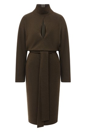 Женское кашемировое платье TOM FORD хаки цвета по цене 190500 руб., арт. ACK241-YAX226 | Фото 1 Женское кашемировое платье TOM FORD хаки цвета, арт. ACK241-YAX226 | Фото 1