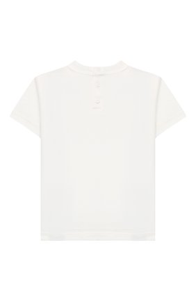 Детский хлопковая футболка EMPORIO ARMANI белого цвета по цене 5330 руб., арт. 6HHTG4/1JTUZ | Фото 2 Детский хлопковая футболка EMPORIO ARMANI белого цвета, арт. 6HHTG4/1JTUZ | Фото 2
