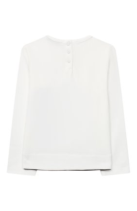 Детский хлопковый лонгслив EMPORIO ARMANI белого цвета по цене 5995 руб., арт. 6HET05/3J3RZ | Фото 2 Детский хлопковый лонгслив EMPORIO ARMANI белого цвета, арт. 6HET05/3J3RZ | Фото 2