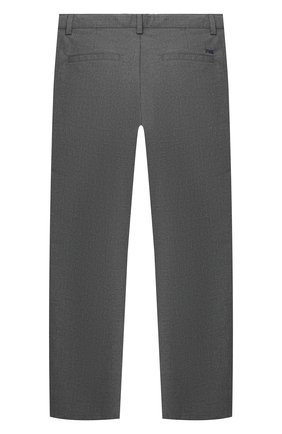 Детские брюки EMPORIO ARMANI серого цвета по цене 12550 руб., арт. 6H4PJL/4N4FZ | Фото 2 Детские брюки EMPORIO ARMANI серого цвета, арт. 6H4PJL/4N4FZ | Фото 2